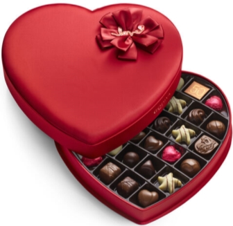 Mother's Day Fabric Heart Chocolate Gift Box, 37 pc. | GODIVA